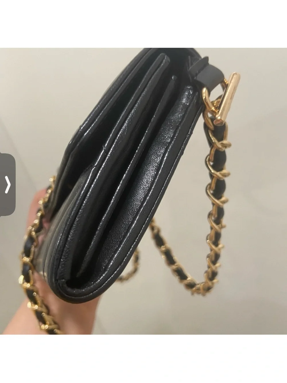 Chanel Black 19 large wallet